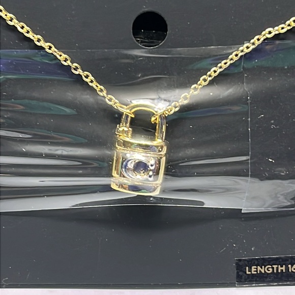 Coach Signature Padlock Necklace NWT. - Picture 1 of 5